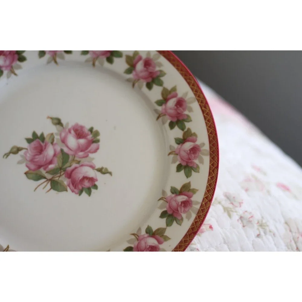 MZ Austria Plate Pink Roses
